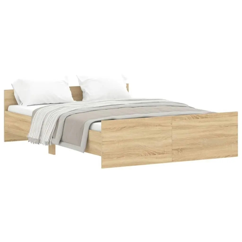 Bed Frame without Mattress Sonoma Oak 135x190 cm 3203791