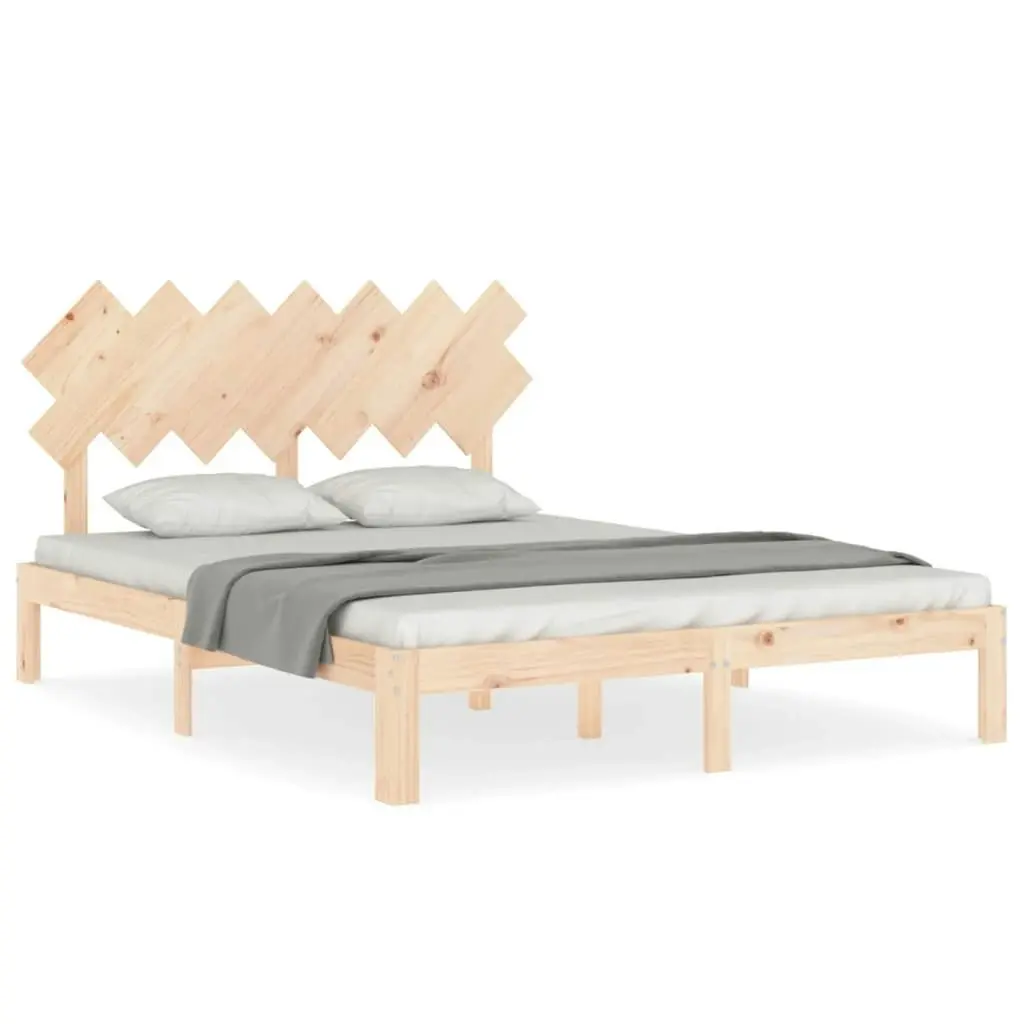 Bed Frame without Mattress 150x200 cm Solid Wood Pine 3193731