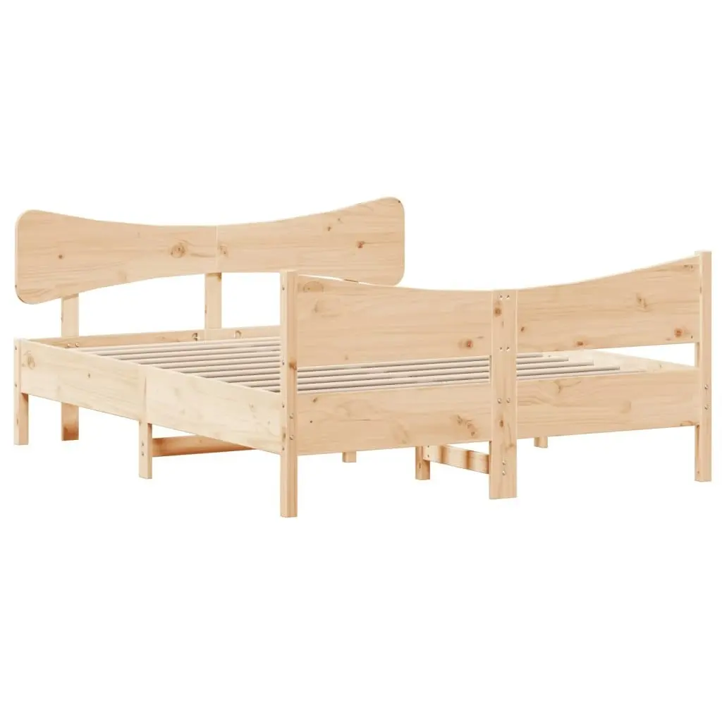 Bed Frame without Mattress 150x200 cm Solid Wood Pine 3216378