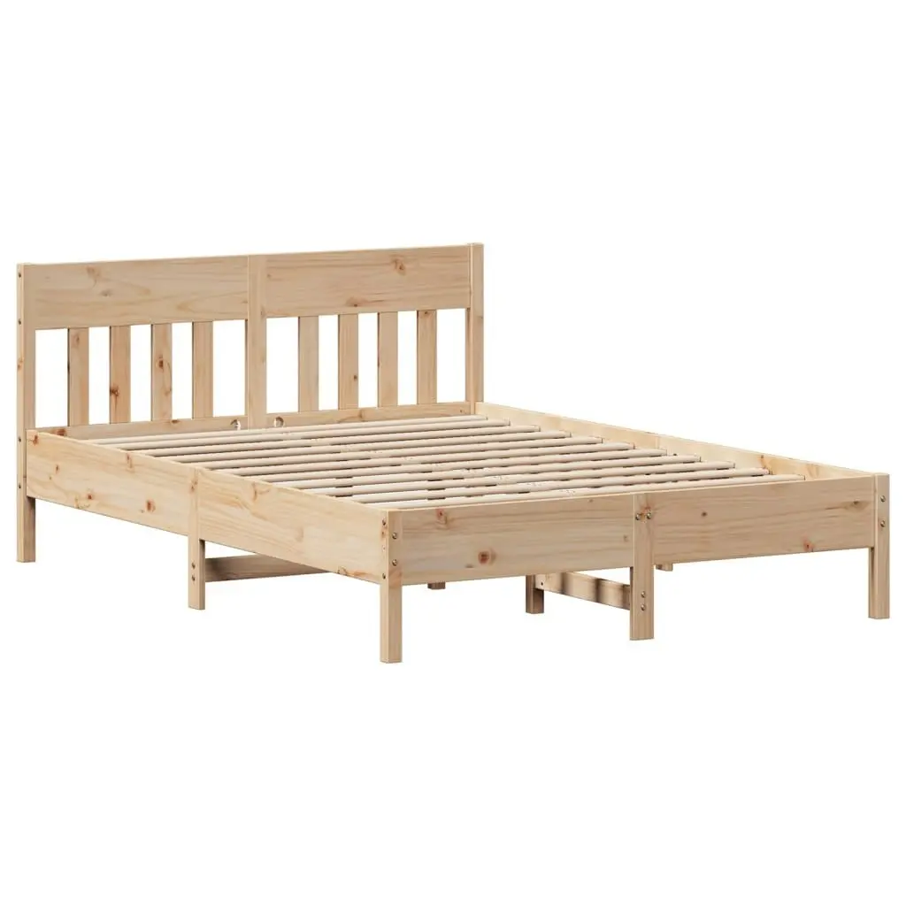 Bed Frame without Mattress 150x200 cm Solid Wood Pine 842642