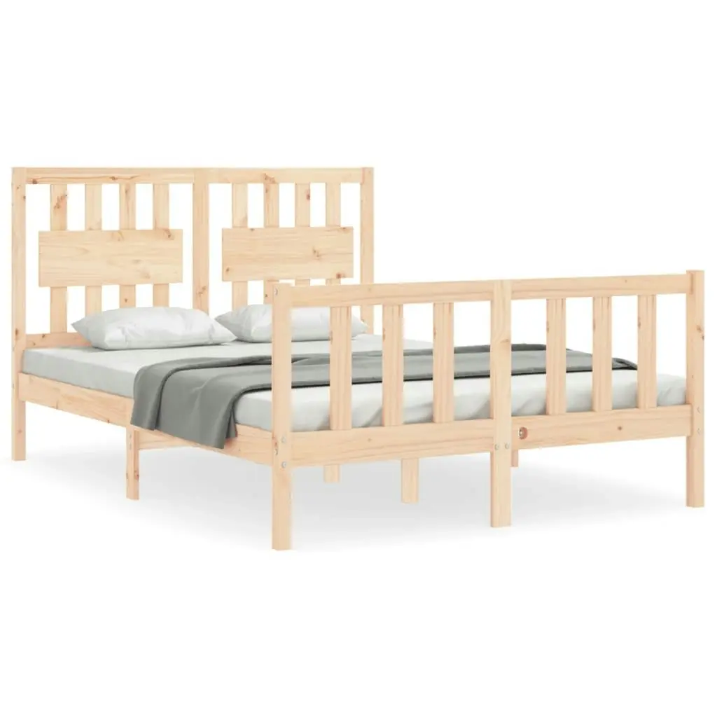 Bed Frame without Mattress 135x190 cm Solid Wood Pine 3192401