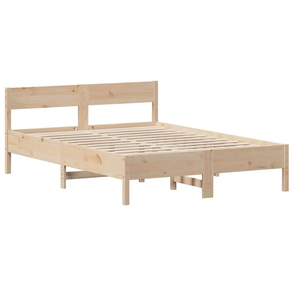 Bed Frame without Mattress 150x200 cm Solid Wood Pine 842746