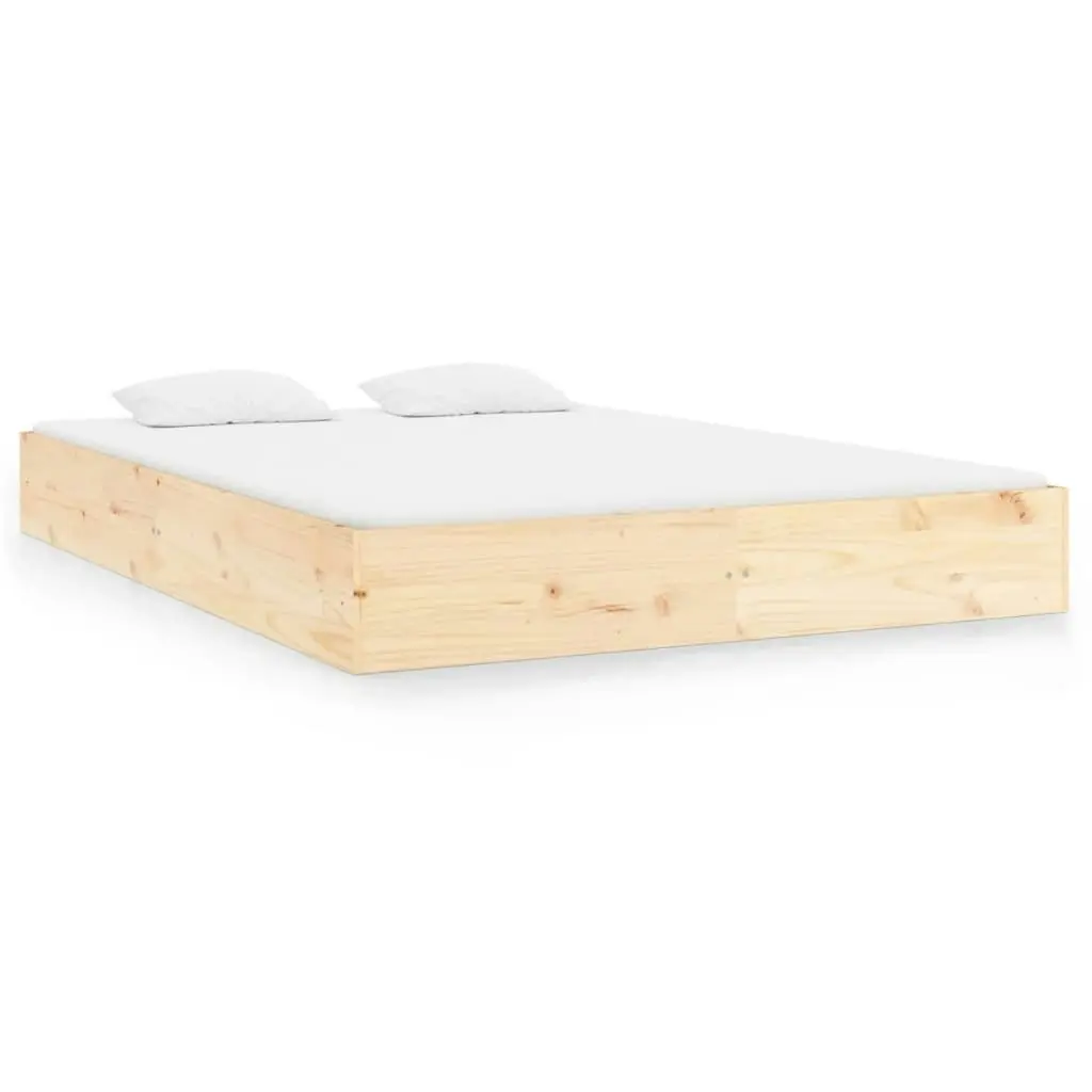 Bed Frame without Mattress Solid Wood 183x203 cm King 820027