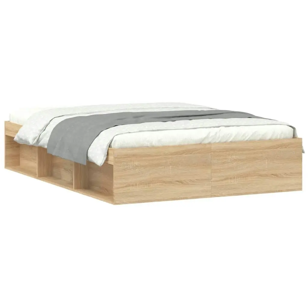 Bed Frame Sonoma Oak 137x187 cm Single Size 3203910