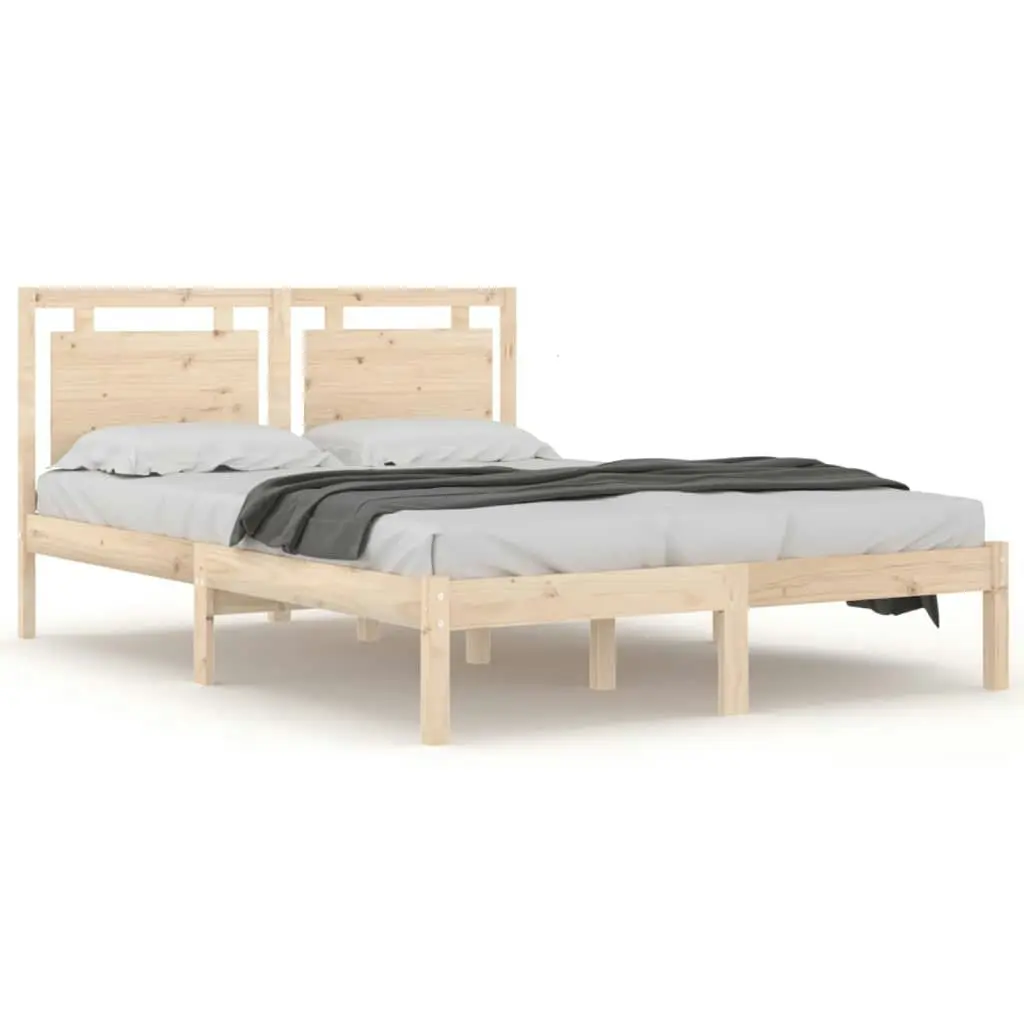 Bed Frame Solid Wood 137x187 cm Double Size 3105510