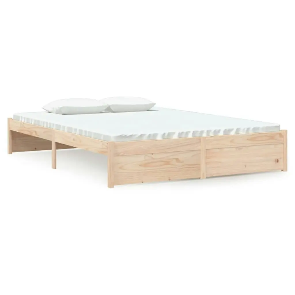 Bed Frame Solid Wood 137x187 cm Double Size 814924