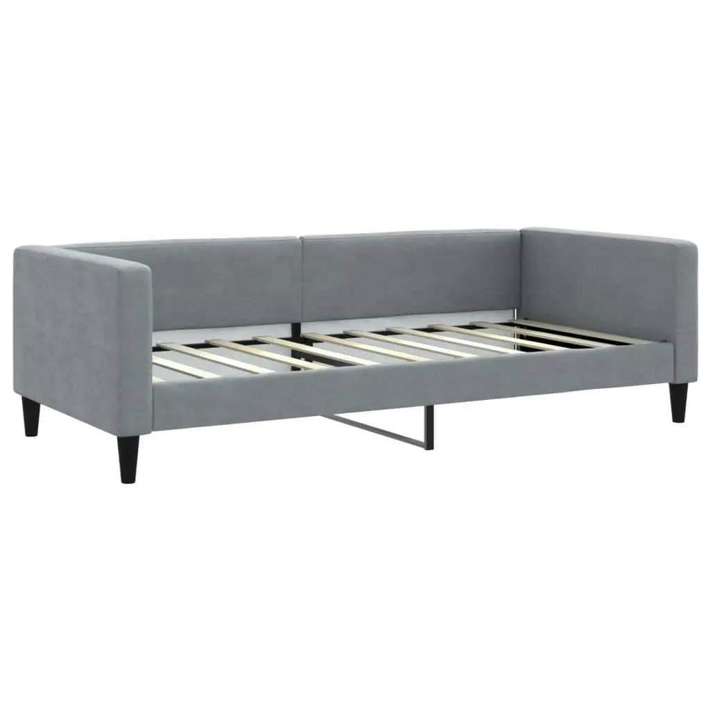 Day Bed without Mattress Light Grey 90x190 cm Fabric 353993