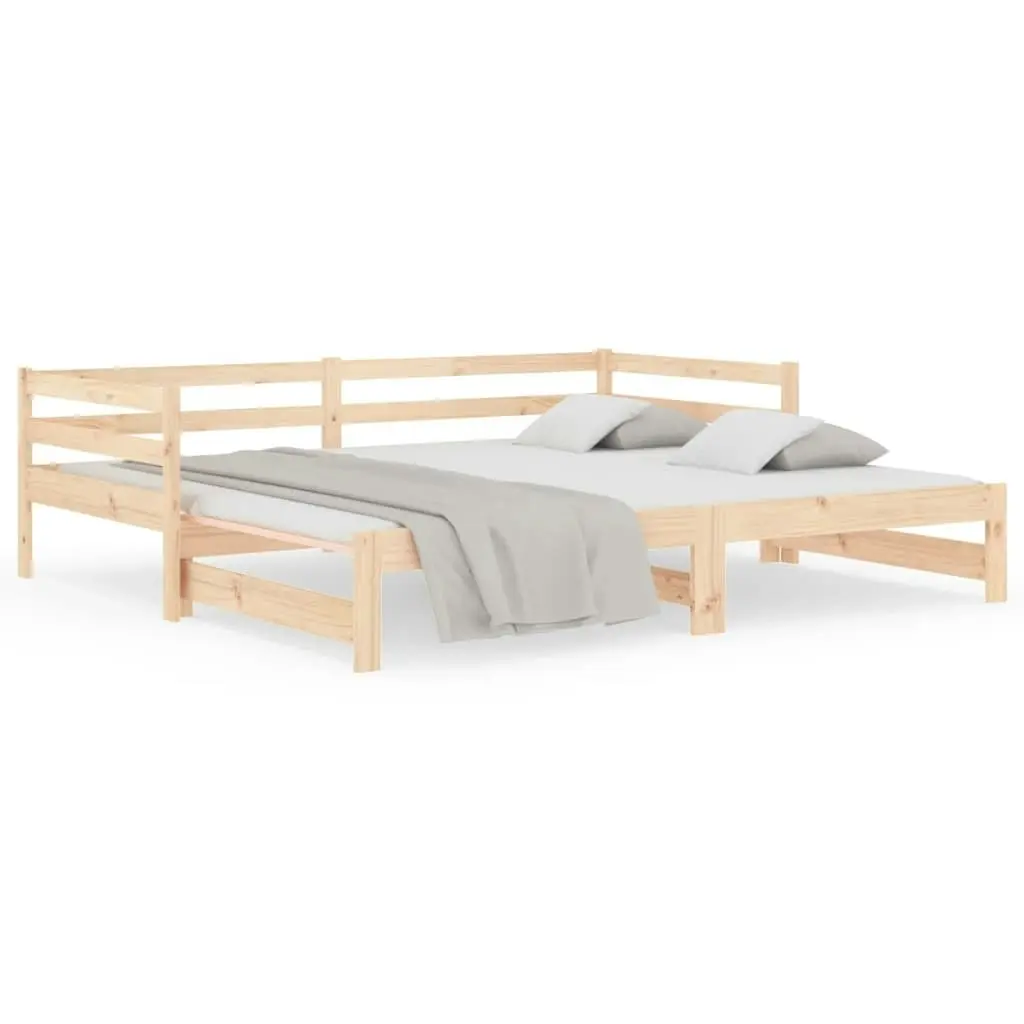 Day Bed with Trundle 90x190 cm Solid Wood Pine 840135