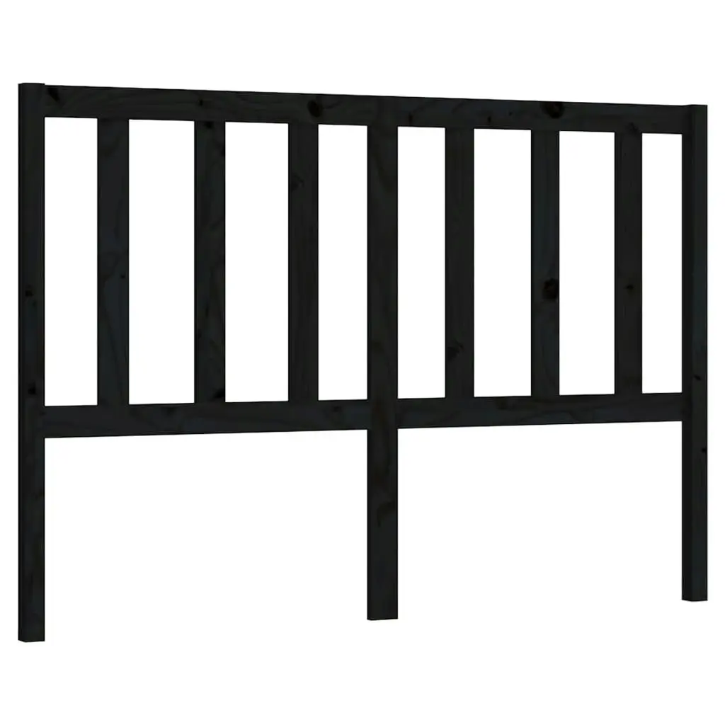 Bed Headboard Black 156 cm Solid Wood Pine 817749