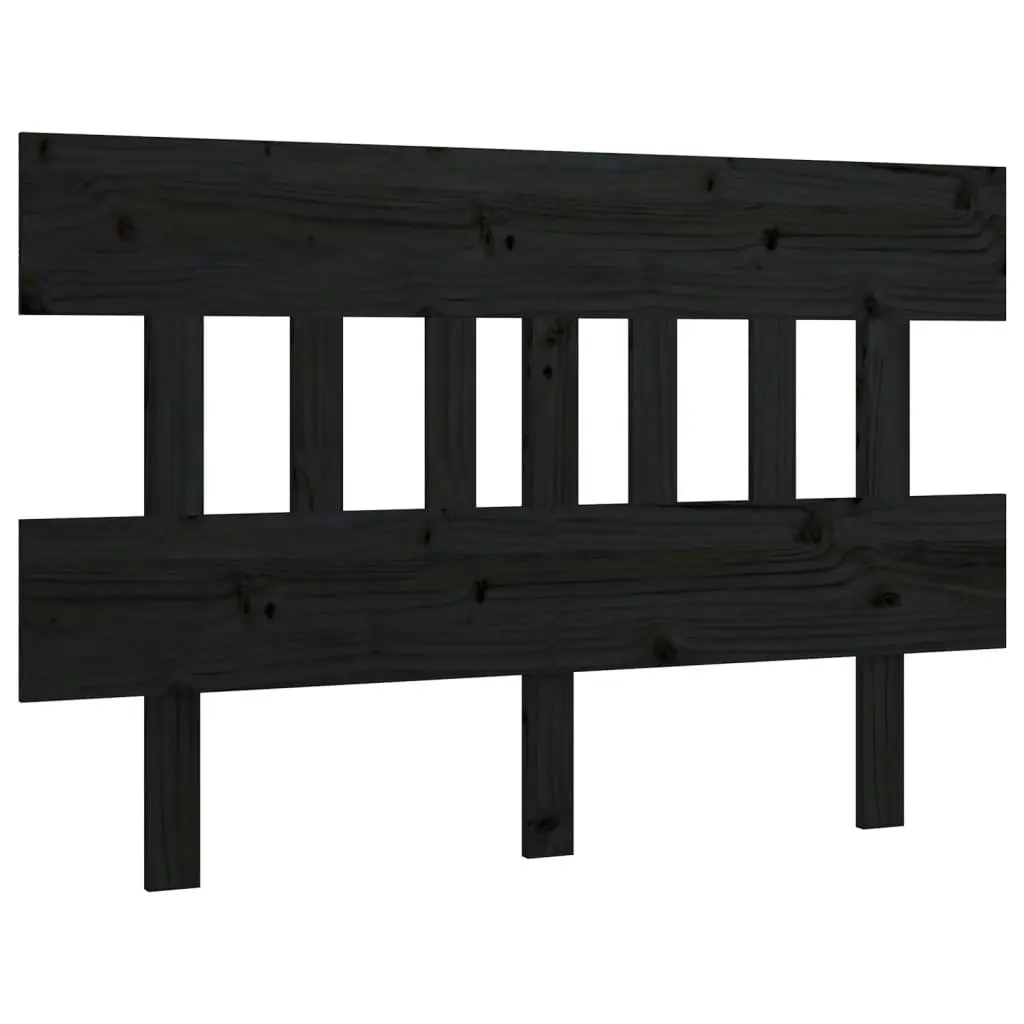 Bed Headboard Black 153.5 cm Solid Wood Pine 819129