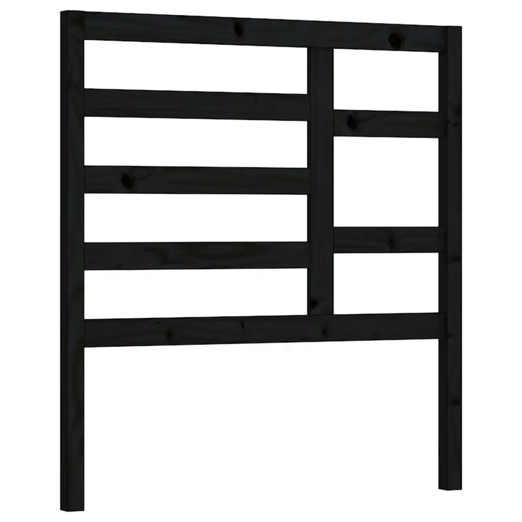 Bed Headboard Black 96 cm Solid Wood Pine 818124