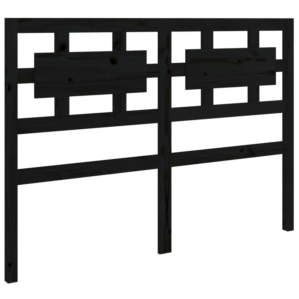 Bed Headboard Black 155.5 cm Solid Wood Pine 818049