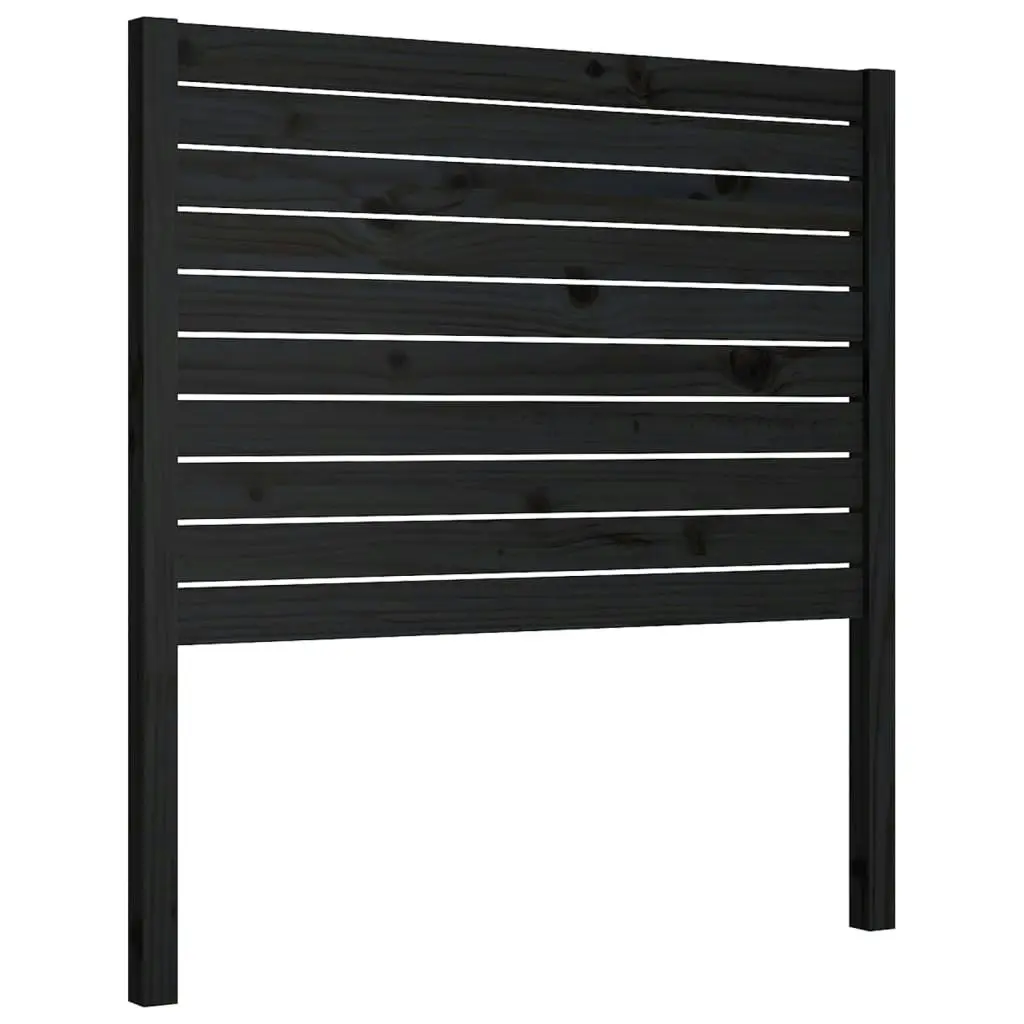 Bed Headboard Black 96 cm Solid Wood Pine 819004