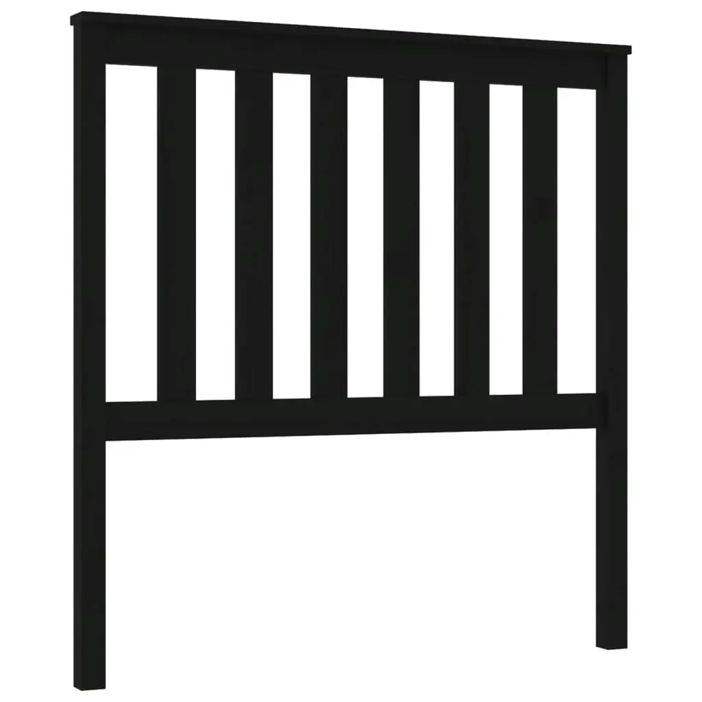 Bed Headboard Black 96 cm Solid Wood Pine 818504