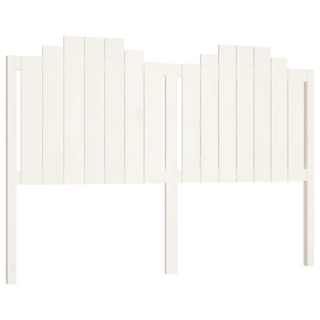 Bed Headboard White 156 cm Solid Wood Pine 818476