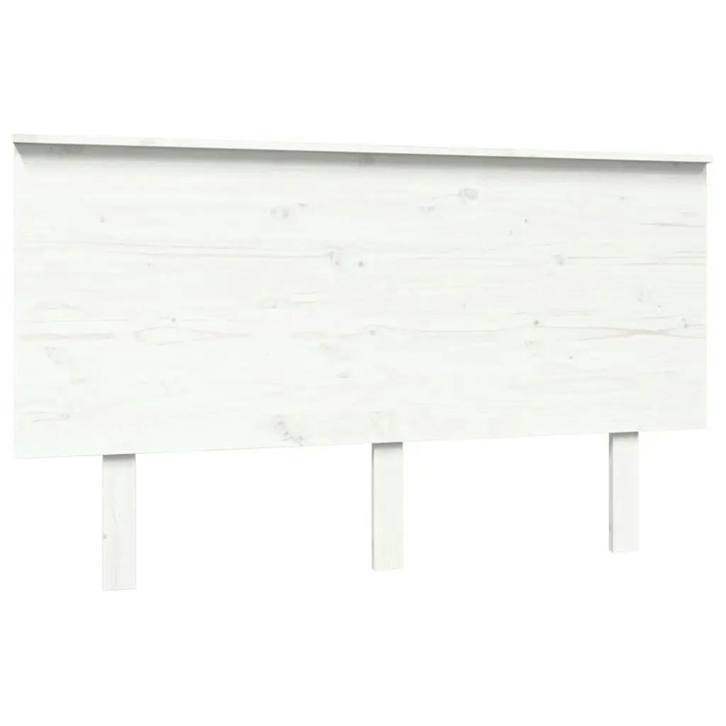 Bed Headboard White 139 cm Solid Wood Pine 819166