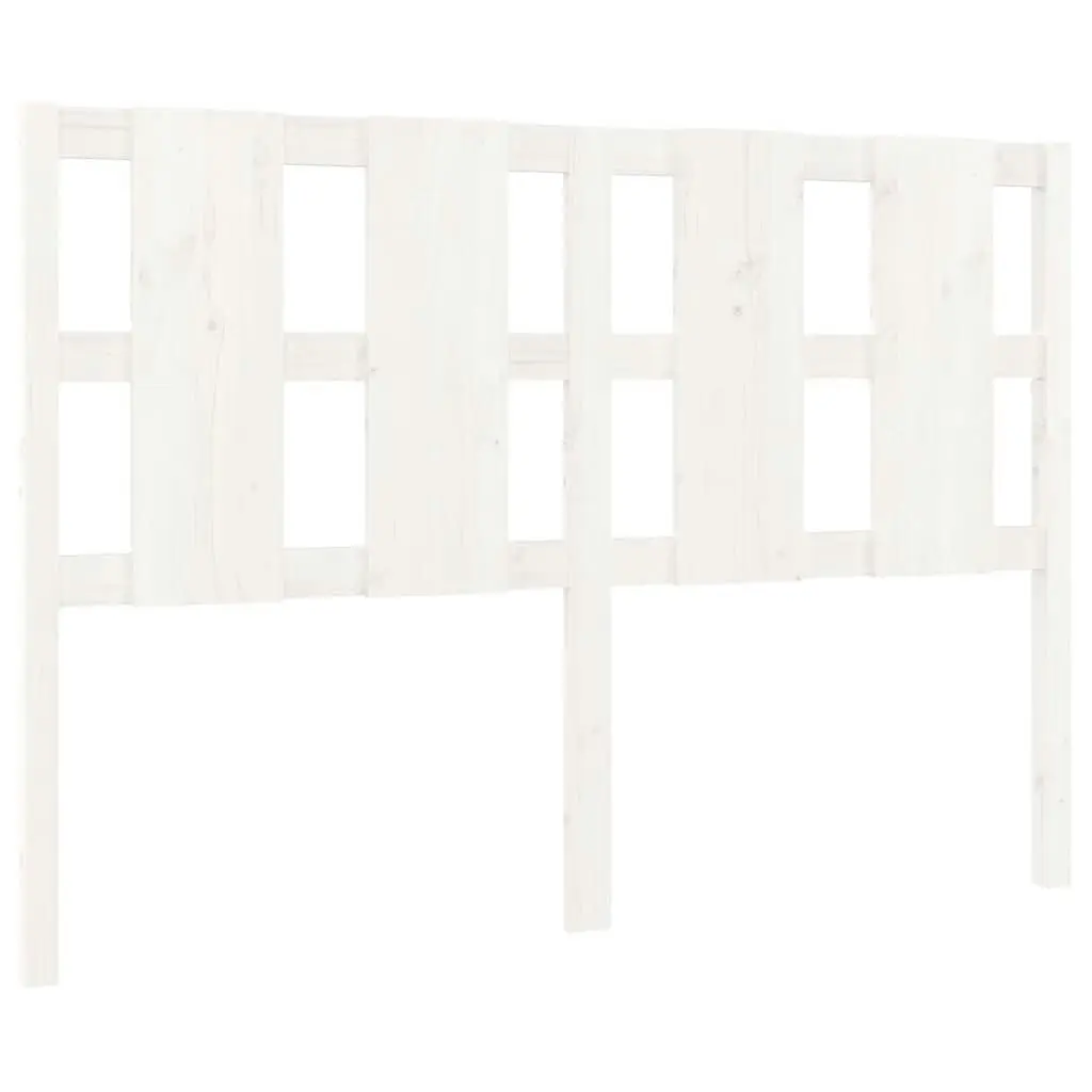 Bed Headboard White 140.5 cm Solid Wood Pine 817986