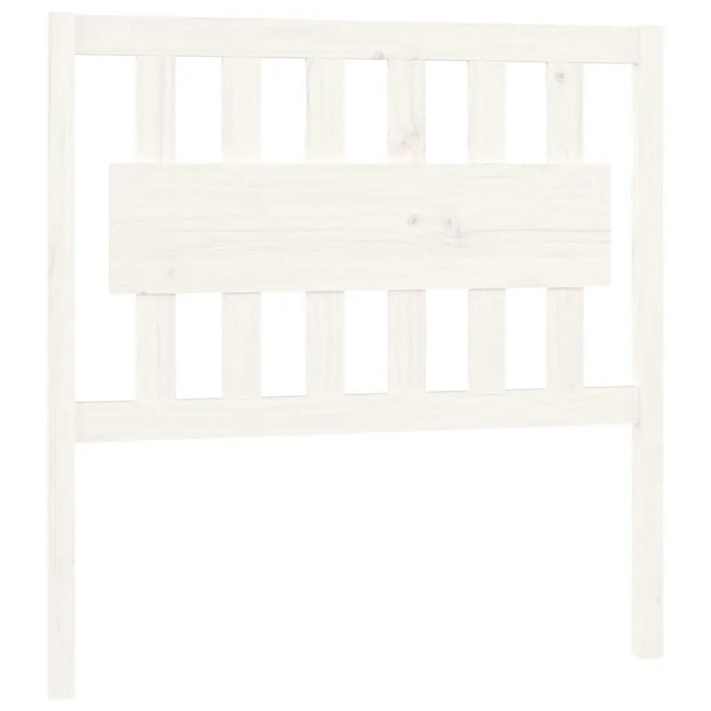 Bed Headboard White 95.5 cm Solid Wood Pine 818551