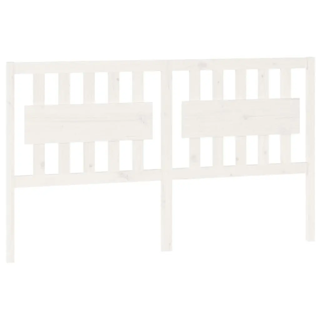 Bed Headboard White 155.5 cm Solid Wood Pine 818576