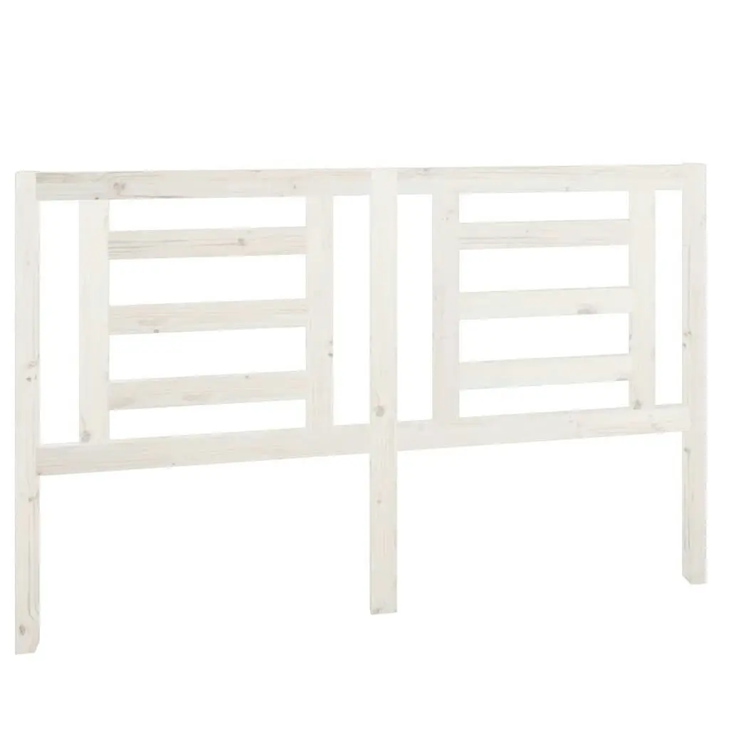 Bed Headboard White 156x4x100 cm Solid Wood Pine 818826