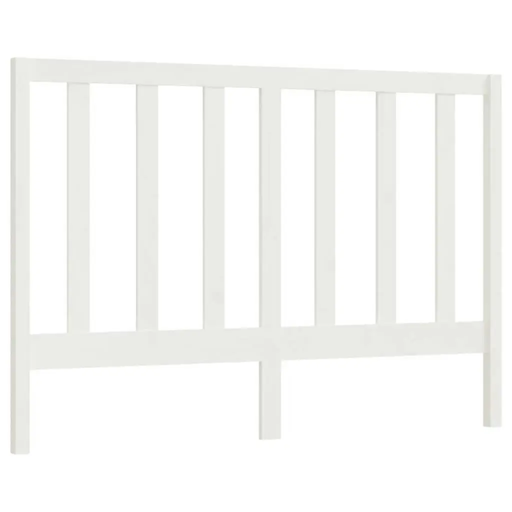 Bed Headboard White 141 cm Solid Wood Pine 817686