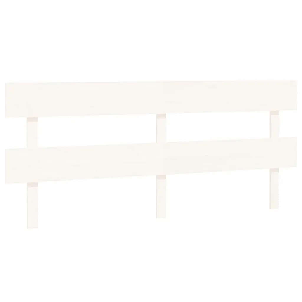 Bed Headboard White 184 cm Solid Wood Pine 819086