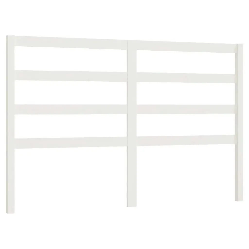 Bed Headboard White 141 cm Solid Wood Pine 817636