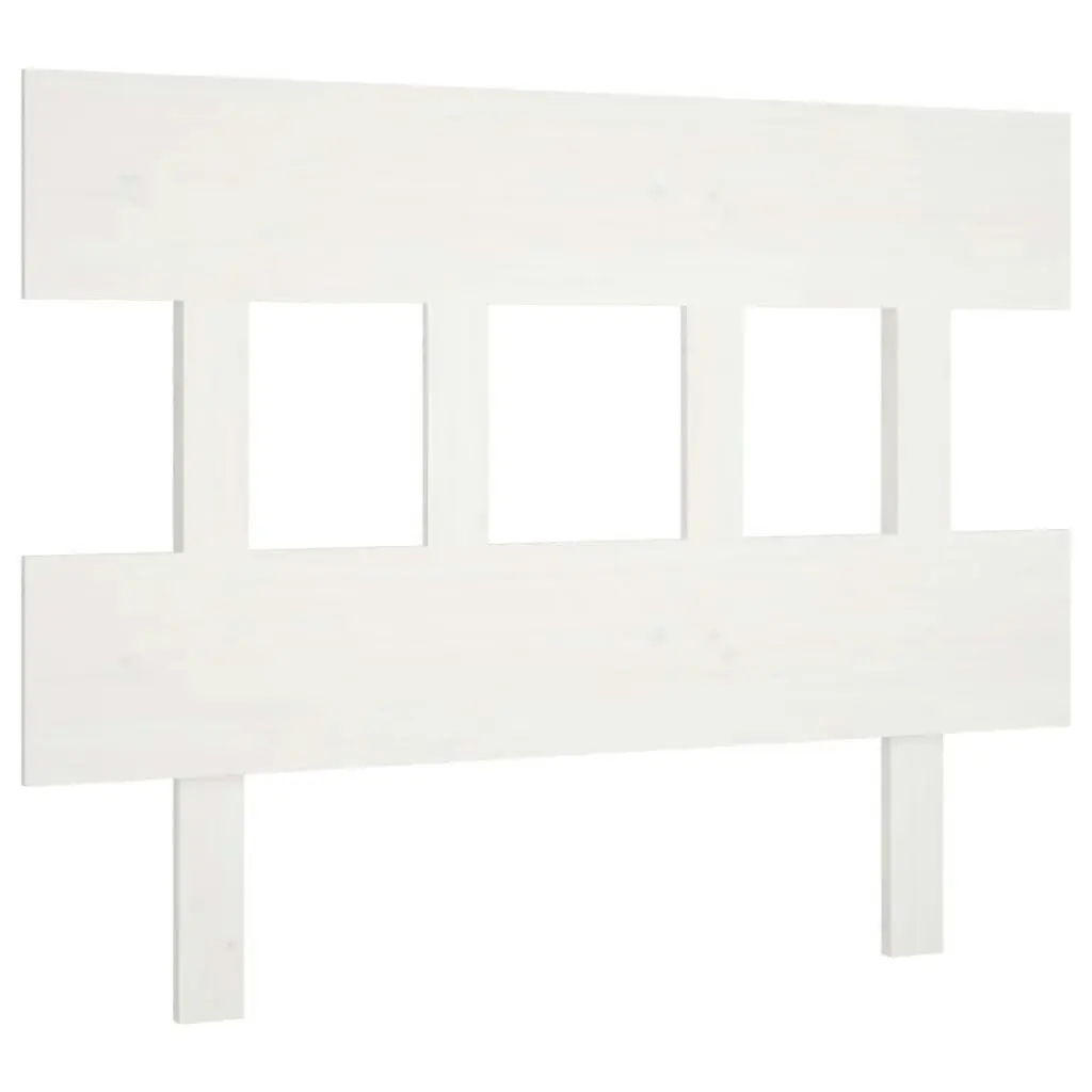 Bed Headboard White 93.5x3x81 cm Solid Wood Pine 819101