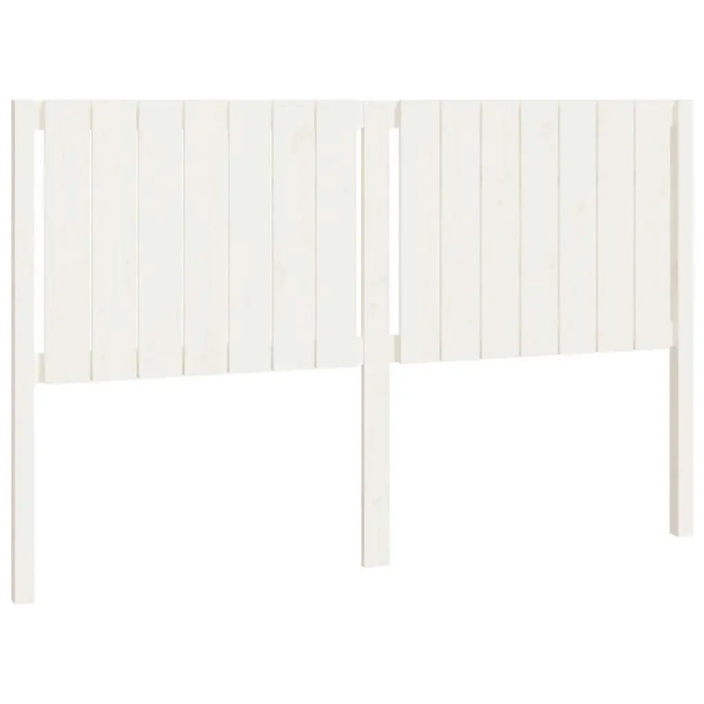 Bed Headboard White 155.5x4x100 cm Solid Wood Pine 818876