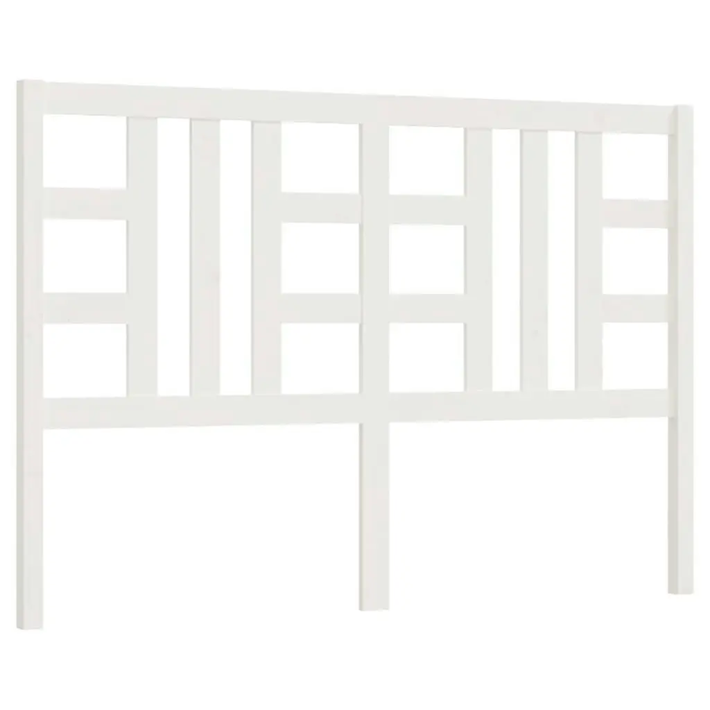 Bed Headboard White 141 cm Solid Wood Pine 817836