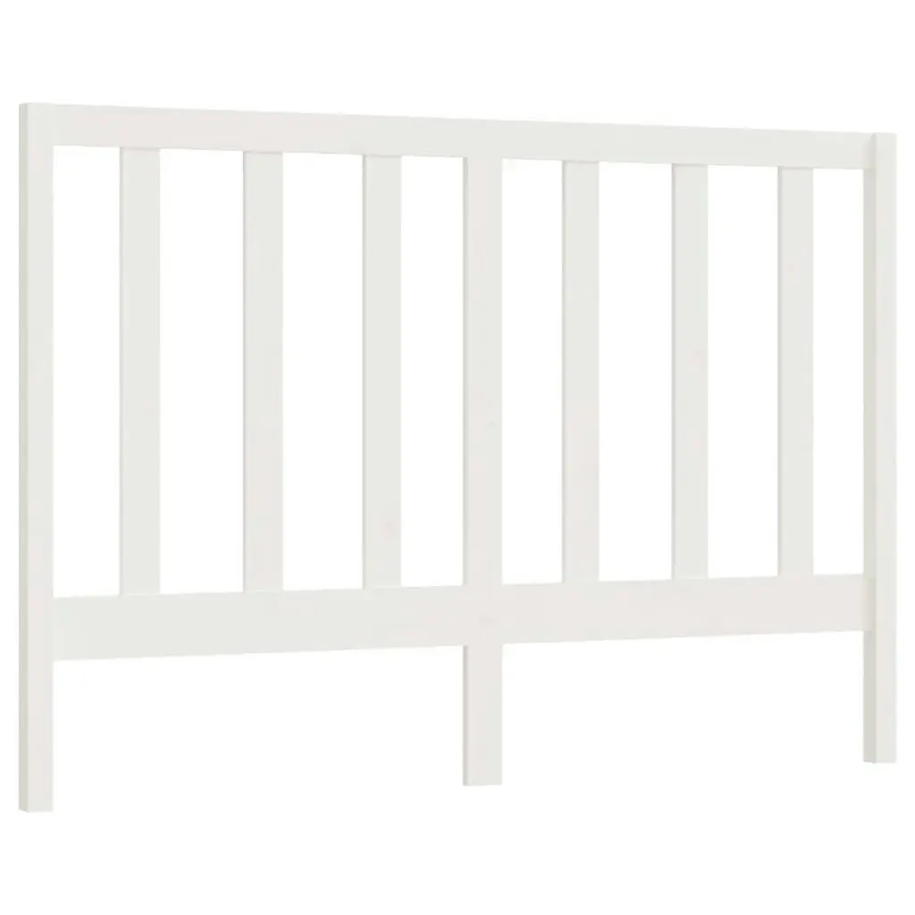 Bed Headboard White 156x4x100 cm Solid Wood Pine 817696