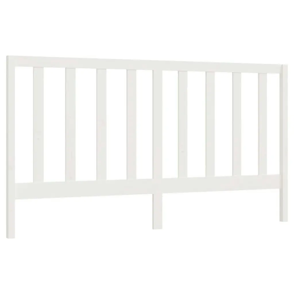 Bed Headboard White 186 cm Solid Wood Pine 817706