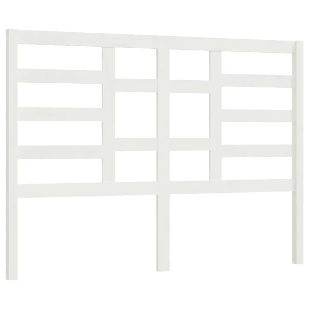 Bed Headboard White 141 cm Solid Wood Pine 818136