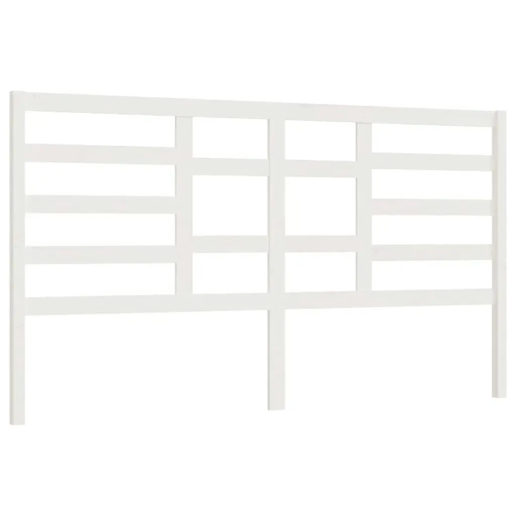 Bed Headboard White 186x4x104 cm Solid Wood Pine 818156