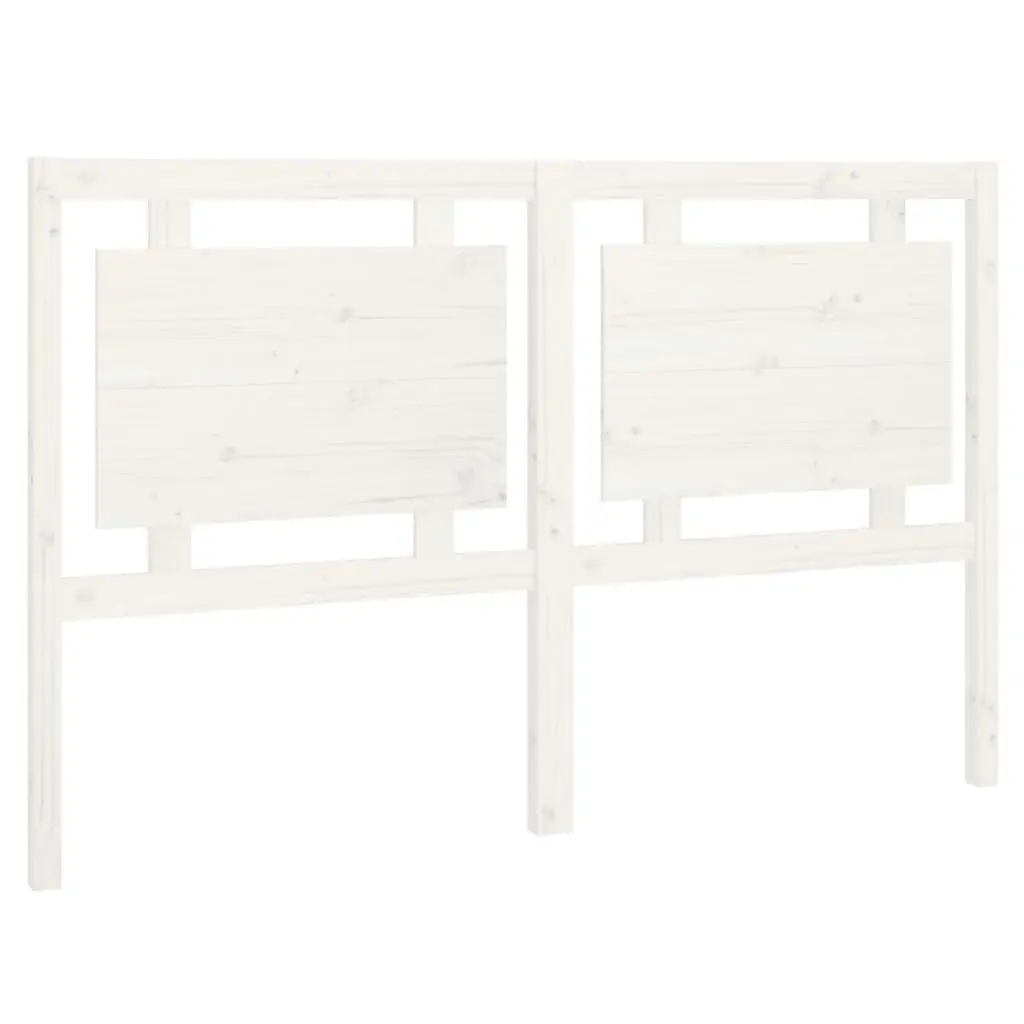 Bed Headboard White 155.5 cm Solid Wood Pine 817946