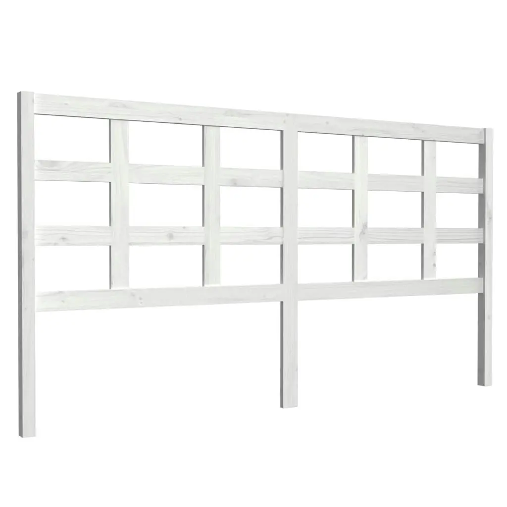 Bed Headboard White 185.5 cm Solid Wood Pine 817906