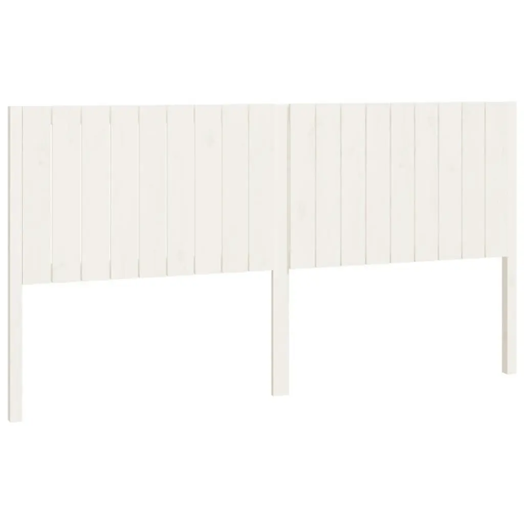 Bed Headboard White 185.5 cm Solid Wood Pine 818886