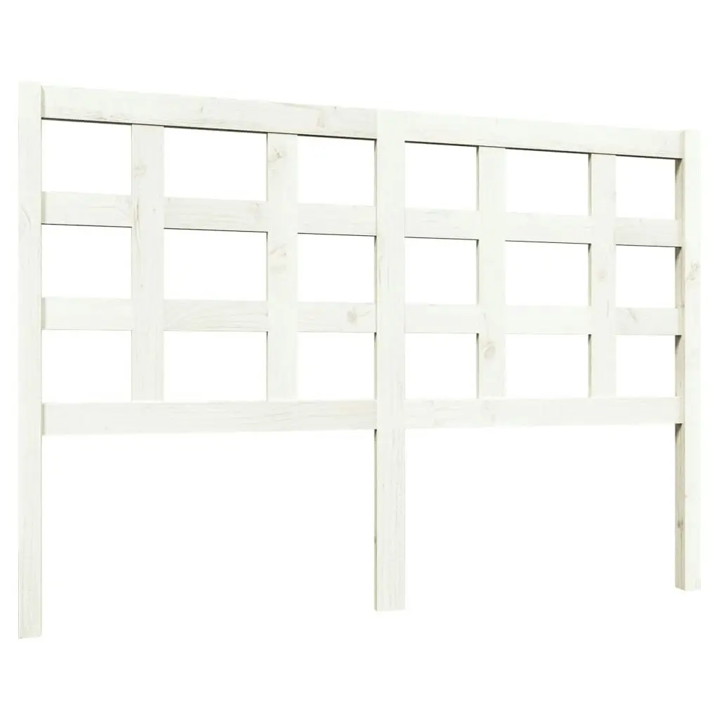 Bed Headboard White 140.5 cm Solid Wood Pine 817886