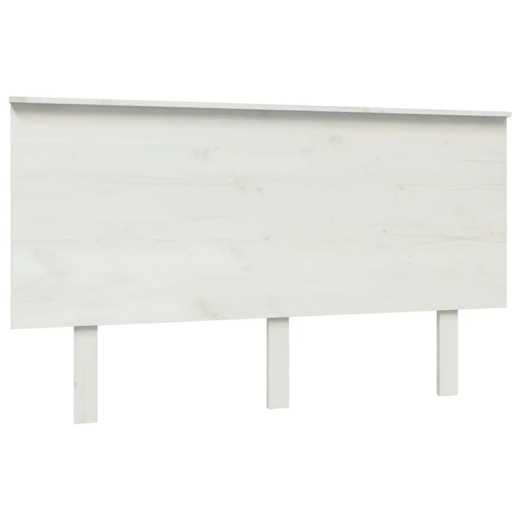 Bed Headboard White 184x6x82.5 cm Solid Wood Pine 819186