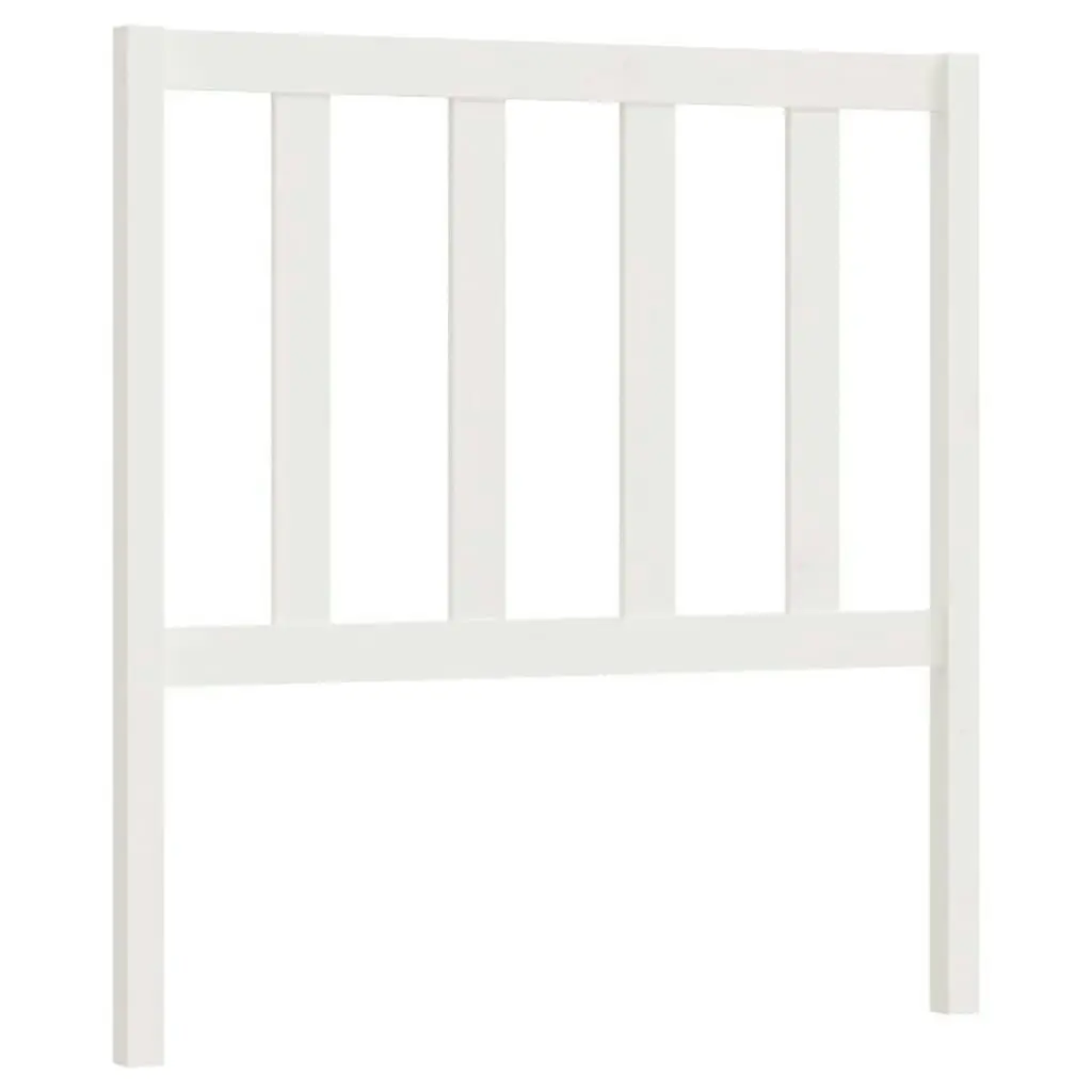 Bed Headboard White 96x4x100 cm Solid Wood Pine 817721