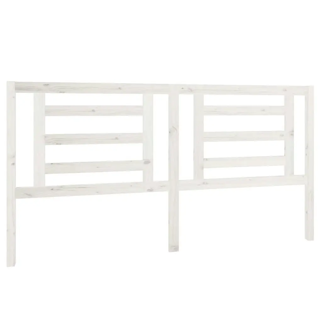 Bed Headboard White 186 cm Solid Wood Pine 818836