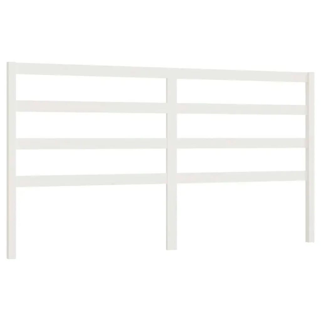 Bed Headboard White 186 cm Solid Wood Pine 817656