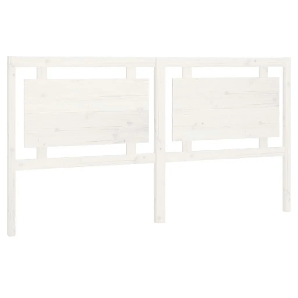 Bed Headboard White 185.5 cm Solid Wood Pine 817956