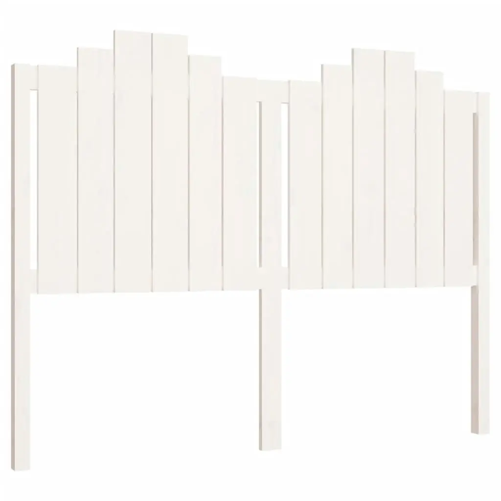 Bed Headboard White 141 cm Solid Wood Pine 818466