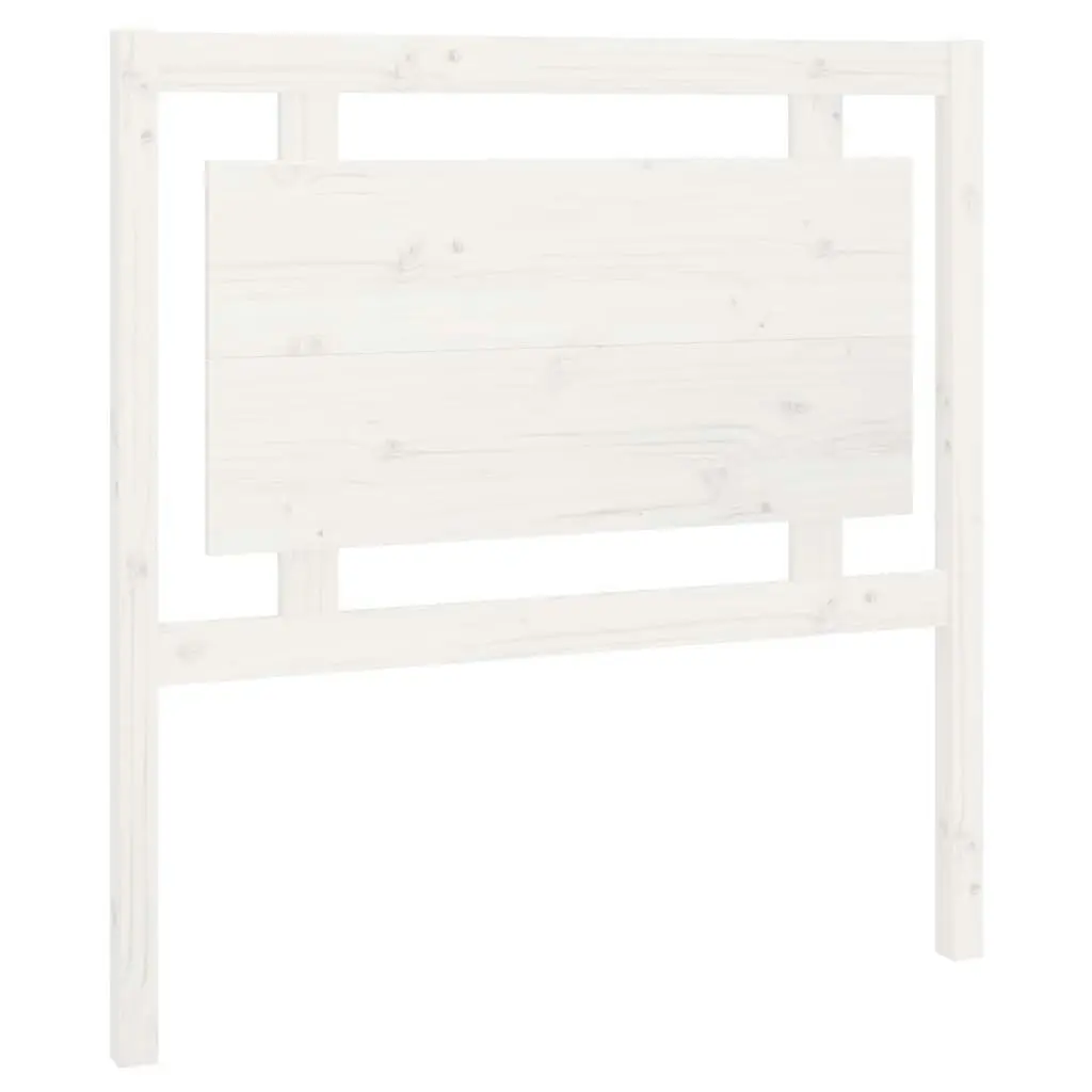 Bed Headboard White 95.5 cm Solid Wood Pine 817921