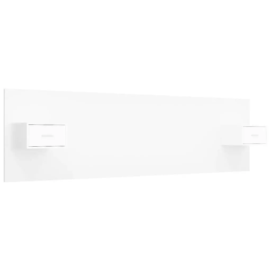 Bed Headboard with Cabinets White Engineered Wood 3115724