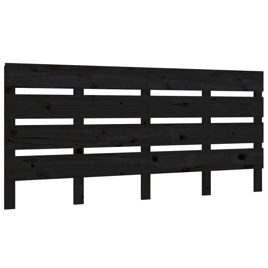 Headboard Black 150 cm Solid Wood Pine 821351