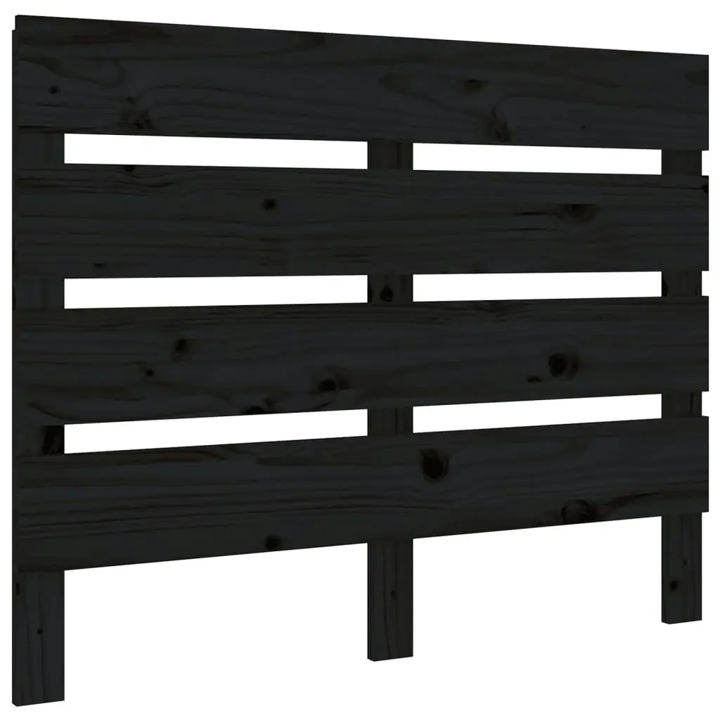 Headboard Black 75 cm Solid Wood Pine 821371