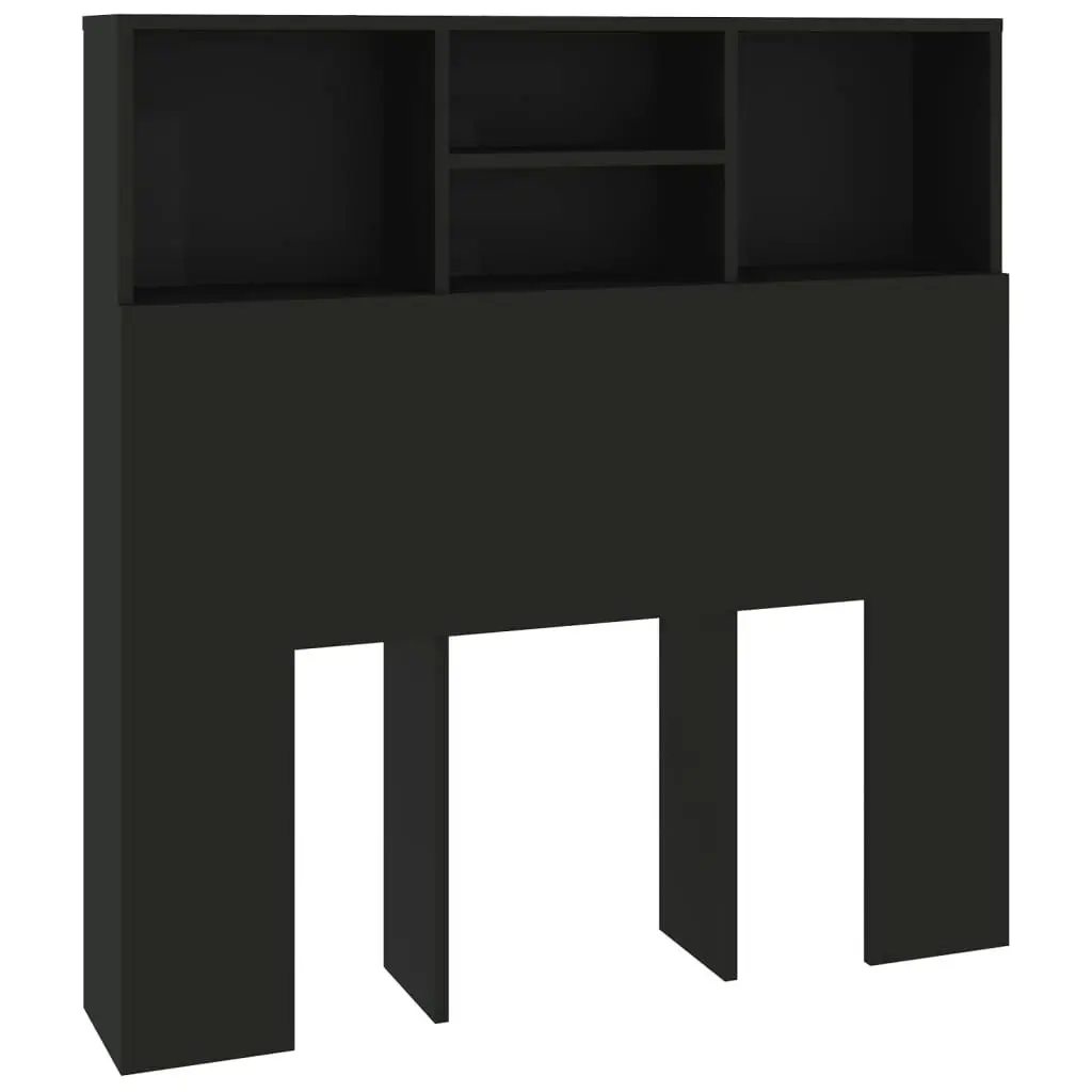 Headboard Cabinet Black 100x19x103.5 cm 811845