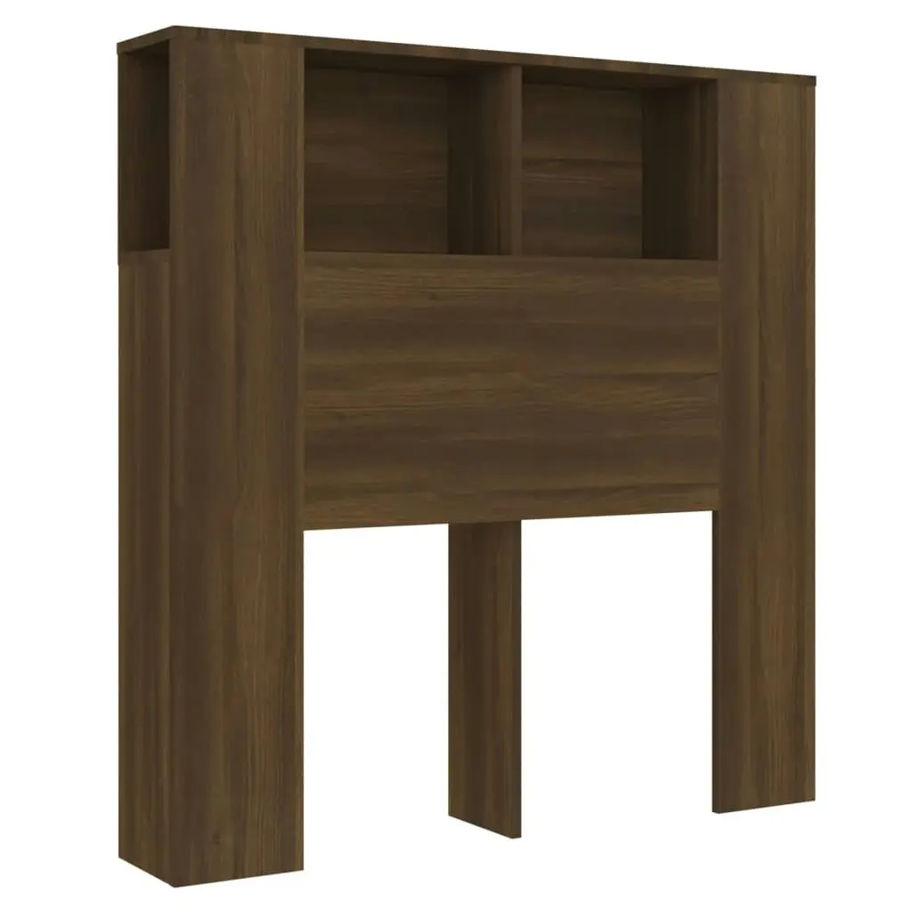 Headboard Cabinet Brown Oak 100 cm 817266